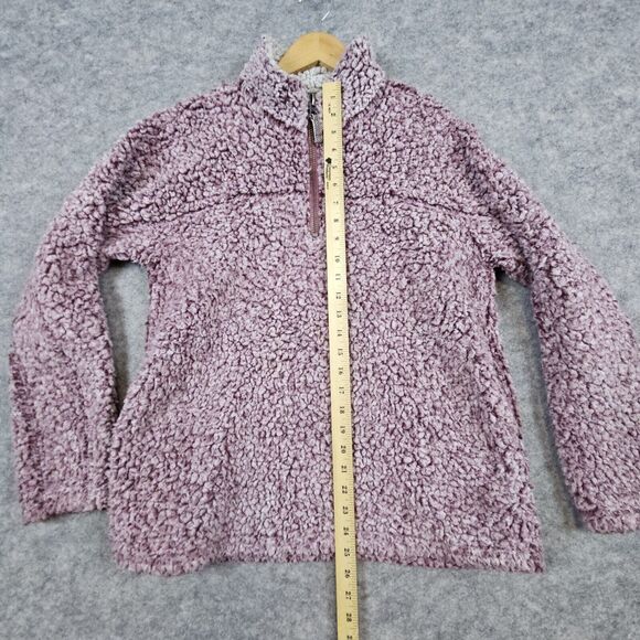 Dylan Women's Mottled Pink Size S Quarter‎ Zip Sherpa/Fleece Faux Fur Pullover - Picture 13 of 16